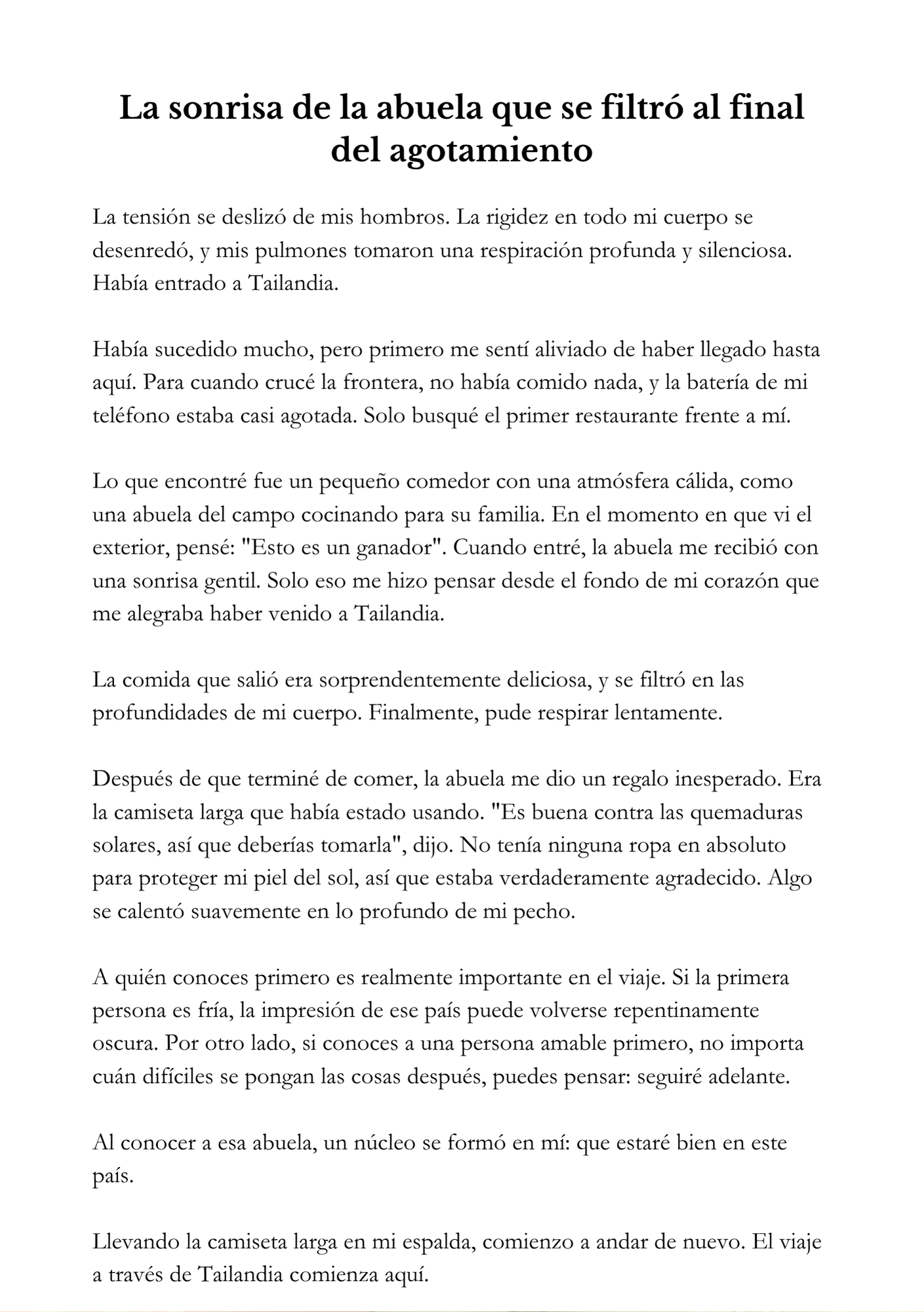 Memorias del camino — Edición Tailandia