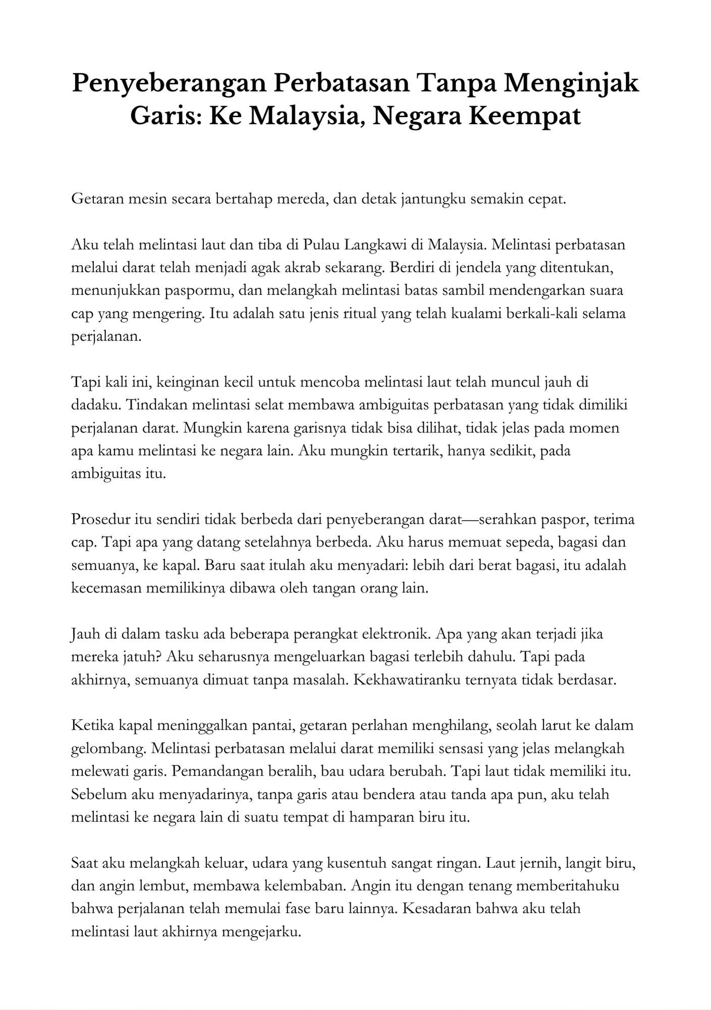 Memories of the Road — Malaysia & Singapore Edition