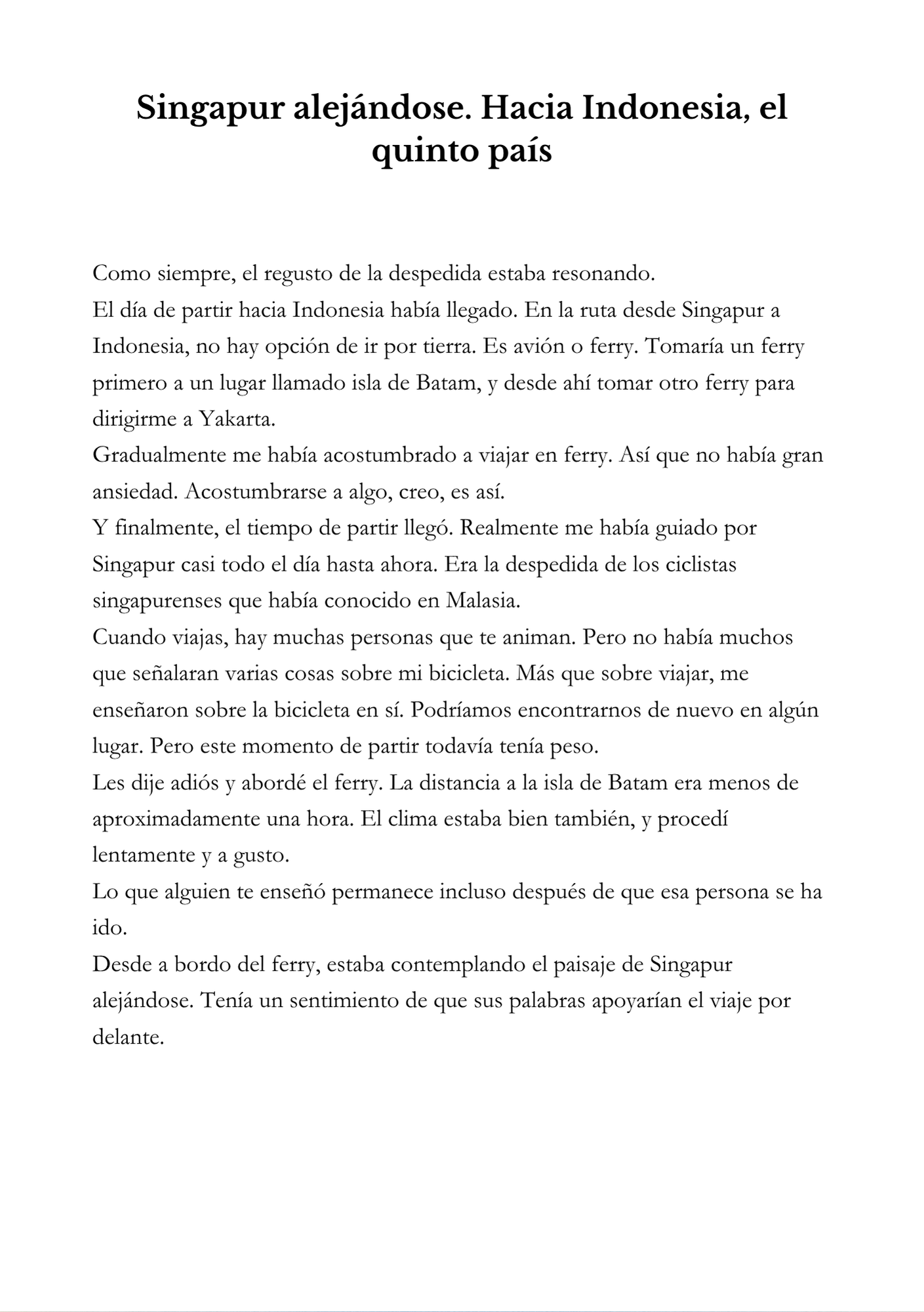 Memories of the Road — Indonesia Edition