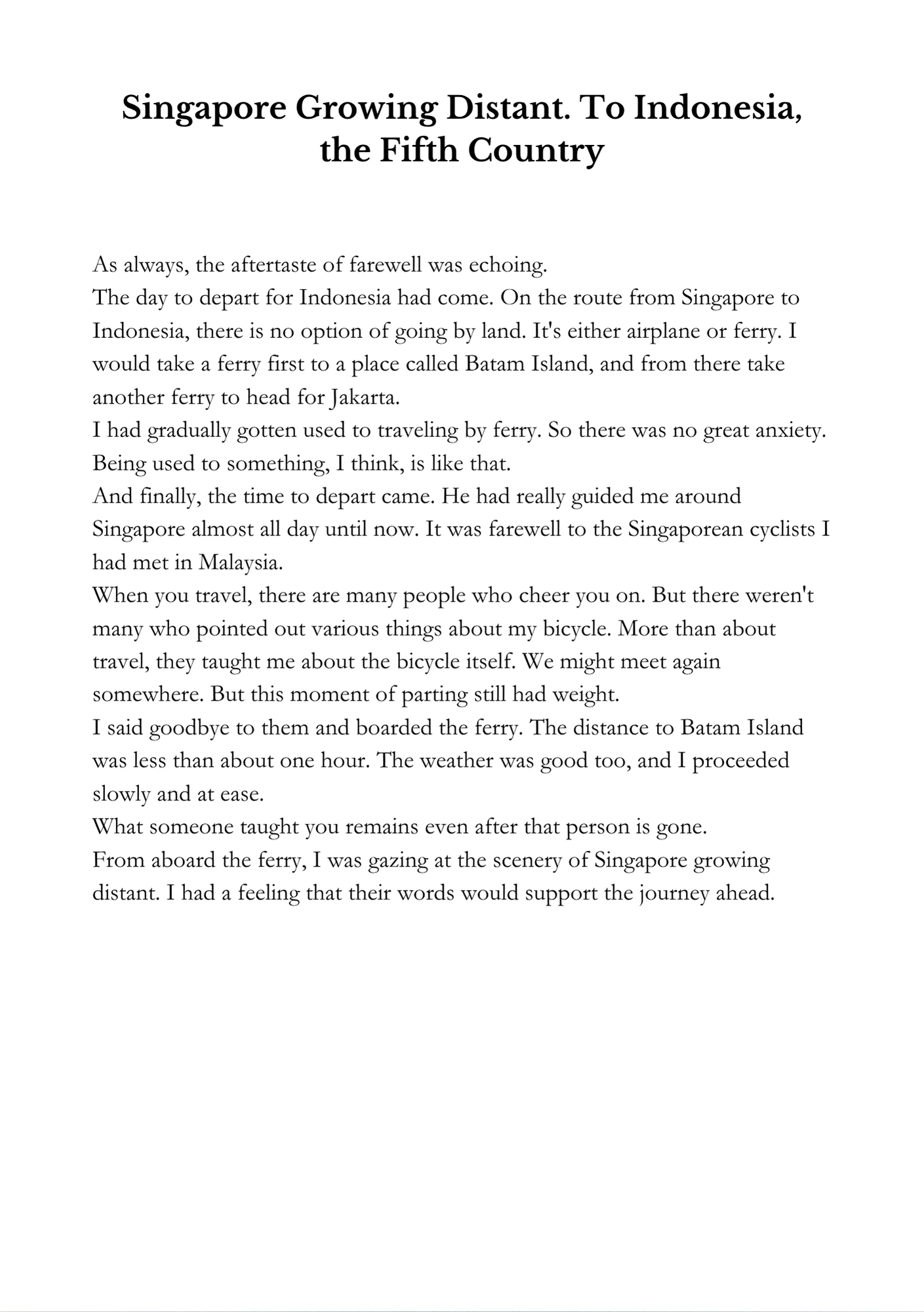 Memories of the Road — Indonesia Edition